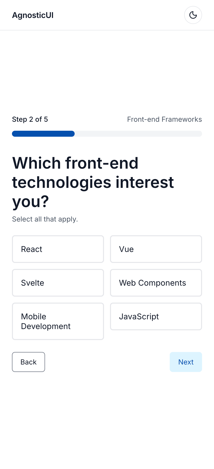 Mobile - Front-end Frameworks